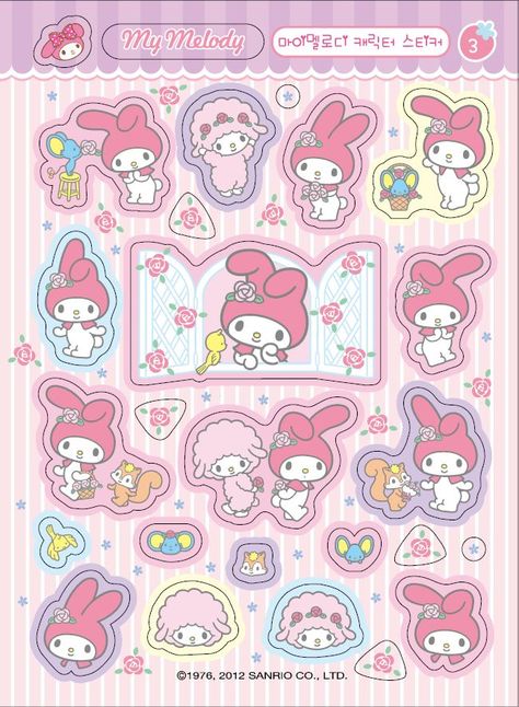 happyplannerstickers #kisscutstickers #diysti My Melody Stickers Printable, Sanrio Stickers Printable, Sanrio Sticker Sheet, Cute Stickers To Print, Cutecore Stickers, Hello Kitty Sticker Sheet, Papercraft Cute, My Melody Stickers, Cute Stickers Aesthetic