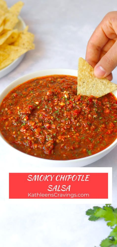 Homemade Chipotle Salsa, Salsa With Chipotle Peppers, Roasted Chipotle Salsa Recipe, Smokey Chipotle Salsa, Canned Chipotle Pepper Recipes, Smoky Salsa Recipe, Smoked Salsa Recipe, Chipotle Pepper Recipes, Chipotle Salsa Recipe