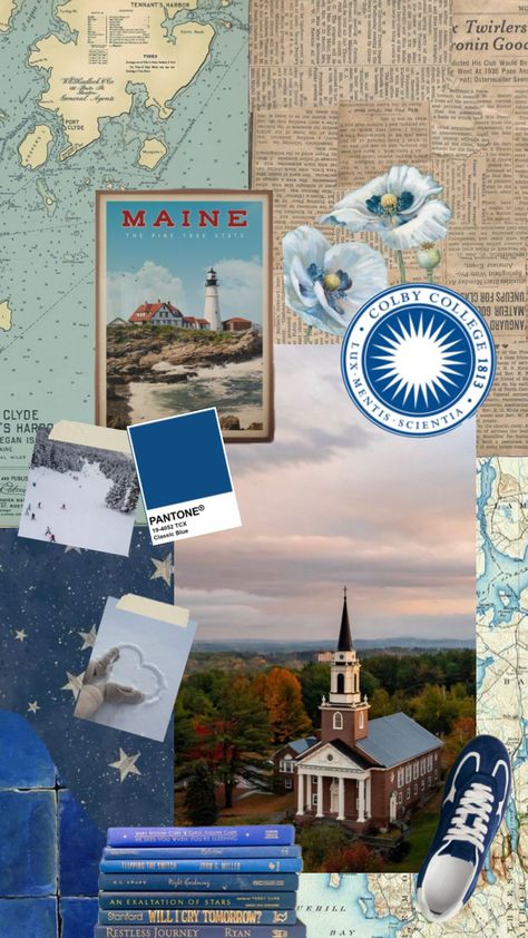 #colby #colbycollege #college #university Maryville College, Colby College, College Aesthetic, 2025 Vision, College University, Dream Board, Aesthetic Collage, Colby, Travel Aesthetic