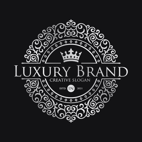 Floral Heraldic Luxury circle Logo template in vector for Restaurant, Royalty, Boutique, Cafe, Hotel, Jewelry, Fashion and other vector illustration Luxury Circle Logo, Luxury Restaurant Logo Design, Luxury Restaurant Logo, Gl Logo, Eastern Jewellery, Royal Cafe, Circle Logo Template, Letterhead Logo, Boutique Cafe