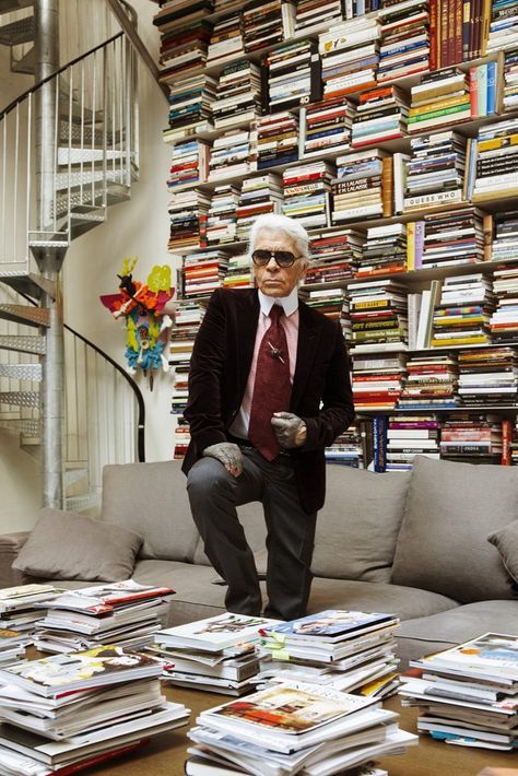 Karl Lagerfeld Library, Lagerfeld Quotes, Karl Lagerfeld With Models, Karl Lagerfeld T Shirt, Karl Lagerfeld A Line Of Beauty, Karl Lagerfeld Tshirt, Jean Patou, Dream Library, Weak In The Knees