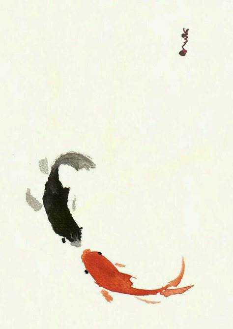 Goldfish Art, Koi Painting, Koi Fish Drawing, Sumi E Painting, Koi Art, Chinese Art Painting, Carpe Koi, Chinese Brush, Tinta China