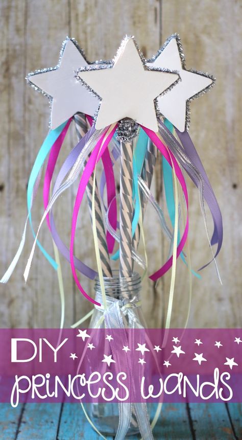 Simple and fun DIY Princess Wands for that little princess in your life. #princessparty #partyfavors #dressupclothes Fairy Costume For Girl, Fairy Costume Diy, Dance Crafts, Princess Crafts, Princess Wands, Inexpensive Christmas, Rustic Decoration, Letter Ideas, Diy Wand