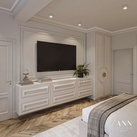 Bedroom Built Ins, Luxury Room Bedroom, Dekorasi Kamar Tidur, Tv In Bedroom, 2024 Color, Bedroom Decor Design, Classic Bedroom, Living Room Design Decor, Redecorate Bedroom