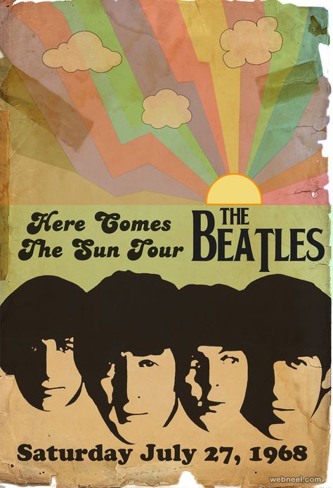 Foto Muro Collage, With The Beatles, Beatles Poster, Vintage Music Posters, Band Poster, Vintage Poster Design, Tour Poster, Here Comes The Sun, Picture Collage Wall