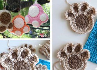 Crochet Paw Print Pattern, Free Christmas Decorations, Crochet Paw Print, Paw Crochet, Paw Print Keychain, Paw Print Pattern, Baby Whale, Crochet Keychain Pattern, Crochet Lovers