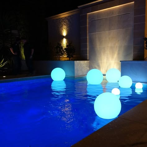 Amazon.com : LED Ball Light, LOFTEK Shape Light, Rechargeable and Cordless Decorative Light with 16 RGB Colors and Remote Control, 12-Inch Sphere : Tools Products : Patio, Lawn & Garden Led Ball Lights, Floating Pool Lights, Led Ball, Spa Lighting, Deco Champetre, Luxury Swimming Pools, Swimming Pool House, Pool Party Decorations, Small Pool Design