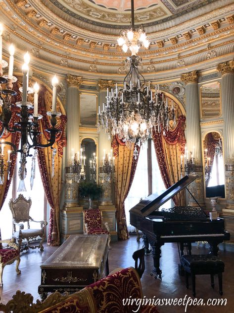 The music room in The Breakers in Newport, RI #newportmansions #thebreakers New Port Rhode Island, Breakers Mansion, Bridgerton Party, Gilded Age Mansions, The Breakers, Get Lucky, The Gilded Age, Newport Rhode Island, Gone Forever