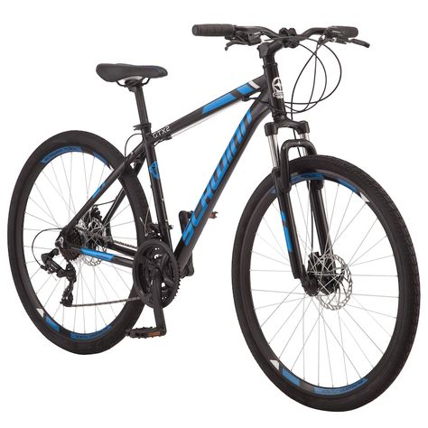 Schwinn Men's 700c Commuter GTX-2 Dual Sport Bicycle, Black Bicycle Black, Sport Bicycle, Hybrid Bikes, Hybrid Bicycle, Bicycle Gift, Sports Frames, Comfort Bike, Used Tires, Bike Rides