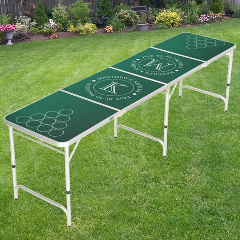 Beer Pong Wedding Table, Custom Wedding Beer Pong Table, Personalized Beer Pong Table, Golf Beer Pong, Glow In The Dark Beer Pong, Wedding Beer Pong, Wedding Emerald Green, Custom Beer Pong Tables, Beer Pong Table Designs