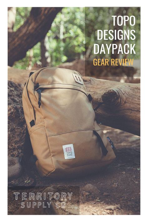 Topo Designs' Daypack is built and bred as a stylish, functional classic. Its simple but eye-catching look is love at first sight. Everyday usability makes it a perfect lifelong companion. Here's our take on this worthy opponent to your Jansport. #gear #topodesigns #hiking #outdoors #topobackpack Topo Backpack, Topo Designs, Camping Tips, Love At First, Everyday Carry, Love At First Sight, Hiking, Camping, Backpacks