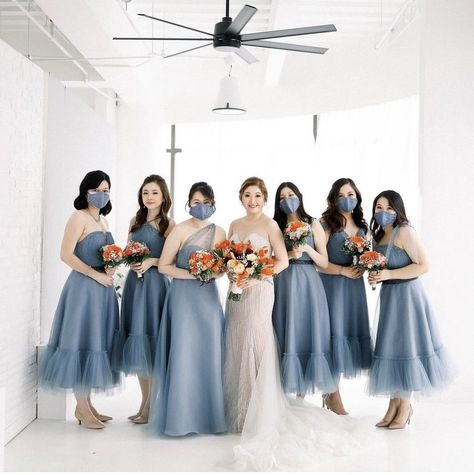 Tulle Entourage Dress, Wedding Motif Color 2024, Wedding Motif Blue, Wedding Motif 2024, Entourage Gowns Bridesmaid, Wedding Motif Ideas 2023, Wedding Motif Color, Wedding Entourage Gowns, Wedding Entourage Dress