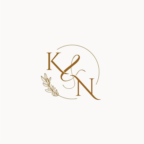 Wedding Monogram Logo Initials, Wedding Initials Logo Design, Couple Monogram Design, Wedding Initials Logo, Monogram Stationary, N Logo Design, Initials Logo Design, Wedding Logo Monogram, Elegant Logo Design