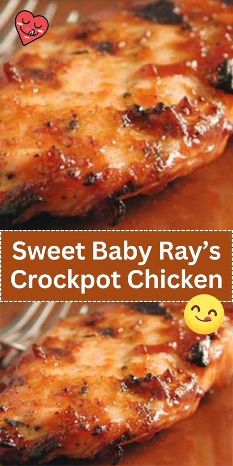 Crockpot Chicken Casserole, Sweet Baby Rays Crockpot Chicken, Sweet Baby Rays, Baby Ray, Sweet Baby Ray, Chicken Breast Crockpot Recipes, Crockpot Chicken Breast, Chicken Crockpot Recipes Easy, Baby Chicken