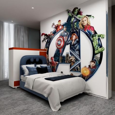 Decorative Wall Children Mural Character: Avengers DM or call 08144343441 #wallsdecor #childrenwalldecor #kidscharacters #avengersendgame #disneyavengers Marvel Room, Marvel Wall, Kids Wall Decor, Decorative Wall, Wall Murals, Avengers, Mural, Marvel, Wall Decor