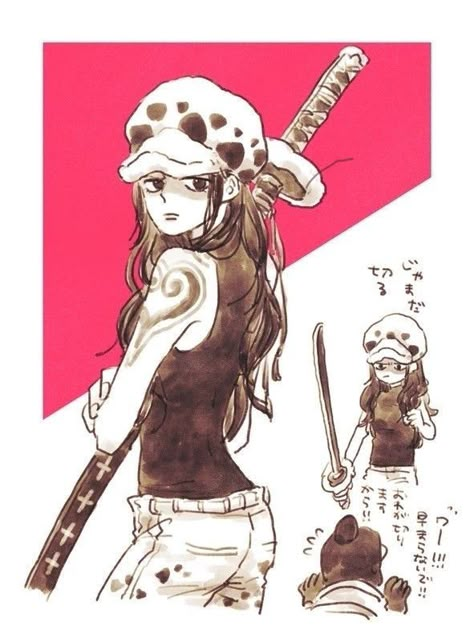 Law Genderbend, Tomboy Art, Bakugou Manga, One Piece Cosplay, Beautiful Sketches, One Piece Funny, Trafalgar Law, One Piece Drawing, One Piece Images