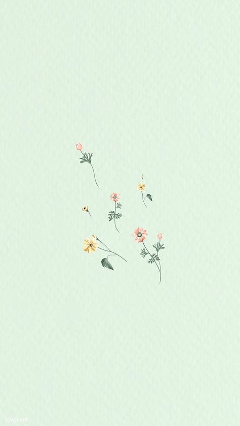 Pale Green, Green Background, Colorful Flowers, Premium Vector, Light Green, Mint, Pastel, Flowers, Green