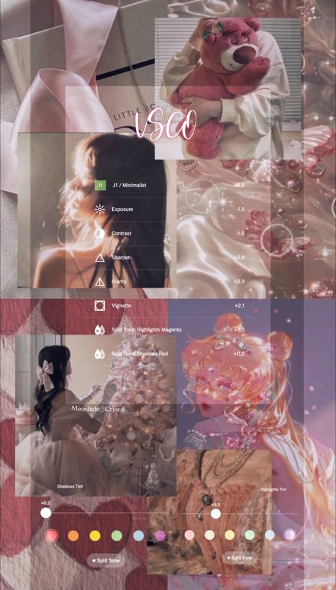 Dreamy Effect Photography, Coquette Filter, Aesthetic Photo Edits, Dreamy Filter, Aesthetic Photo Editing, Picture Filters, Photo Adjustments, Lighting Editing, Picture Edit