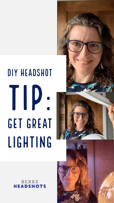 Headshot Tips for diy selfie headshots Diy Headshots, Headshot Tips, Selfie Lighting, Dramatic Photos, Lighting Tips, Selfie Light, Photographer Headshots, Headshots Professional, Cloudy Day