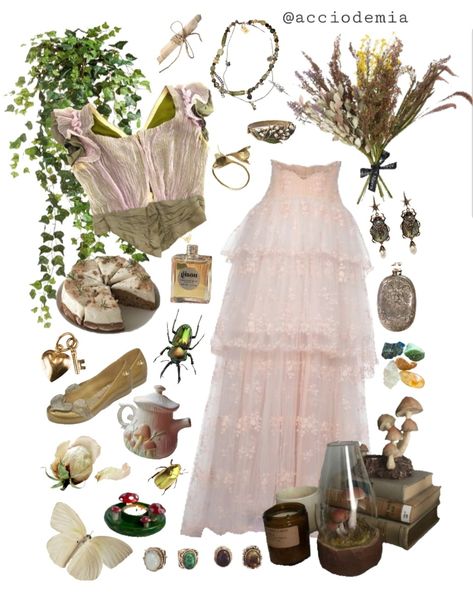 Forestcore fairy outfits fairy aesthetic Fairy Garden Outfit Aesthetic, Fairy Garden Aesthetic Outfits, Faerie Core Outfits, Garden Fairy Aesthetic Outfit, Fairy Garden Outfit, Fairy Academia Outfit, Faerie Outfit, Forest Fairy Outfit, Fairy Outfit Aesthetic