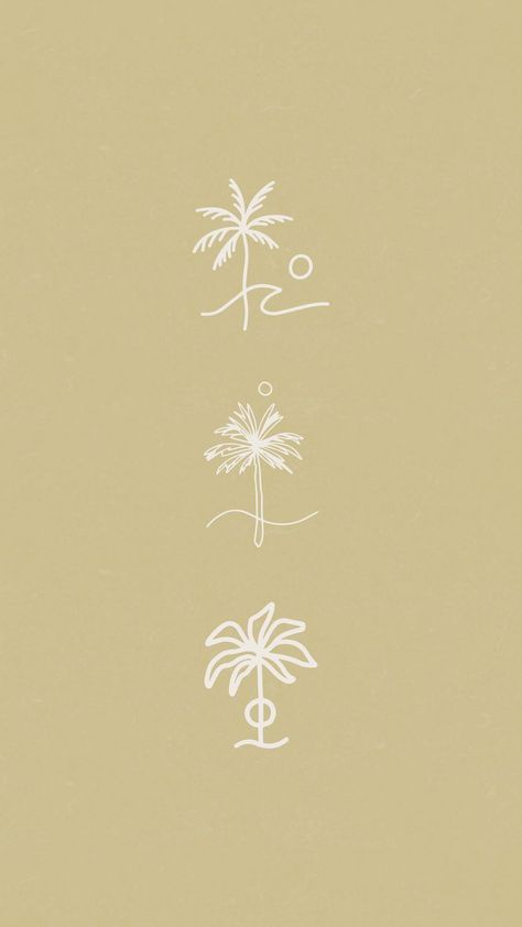 Tropical Minimalist Tattoo, Palm Tree Illustration Simple, Palm Tree Graphic Design, Simple Palm Tree Drawing, Coastal Tattoo Ideas, Surf Brand Design, Palm Tree Branding, Coastal Graphic Design, Bali Branding