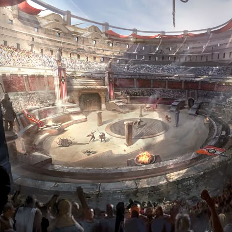 Dnd Colosseum, Colloseum Fantasy Art, Fantasy Coliseum, Fantasy Academy, Fantasy Arena Art, Futuristic Arena Concept Art, Fantasy Colosseum Art, Colosseum Art, Gladiator Arena