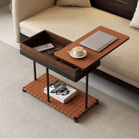 End Table for Sofa Nesting Table Solid Wood Sofa Side Table Movable Living Room Coffee Table Easy to Assemble Table For Sofa, Solid Wood Sofa, Wood Table Design, Nesting Table, Wooden Bedside Table, Couch Table, Side Coffee Table, Living Room Side Table, Home Design Living Room