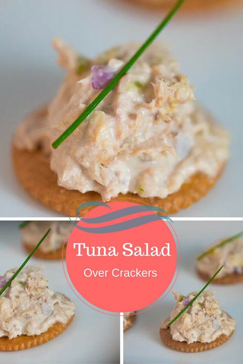 Tuna Salad Over Crackers makes a good appetizer or snack. It is quick and easy to make and friendly on your budget. I like it because it is simple and delicious. I can put it on top of any cracker. It works great on Ritz and Sky flakes. Crackers Lunch Ideas, Tuna Spread Recipe, Good Appetizer, Healthy Office Snacks, Ritz Cracker Recipes, Traditional Christmas Food, Healthy Office, Filipino Food Dessert, Healthy Snack Alternatives