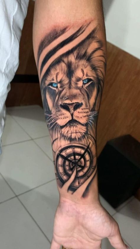 Band Tattoos For Men, Lion Tattoo Design, Getting A Tattoo, Photos Of Lord Shiva, Pet Tiger, Band Tattoo, Half Face, Arm Tattoos For Guys, Lion Tattoo