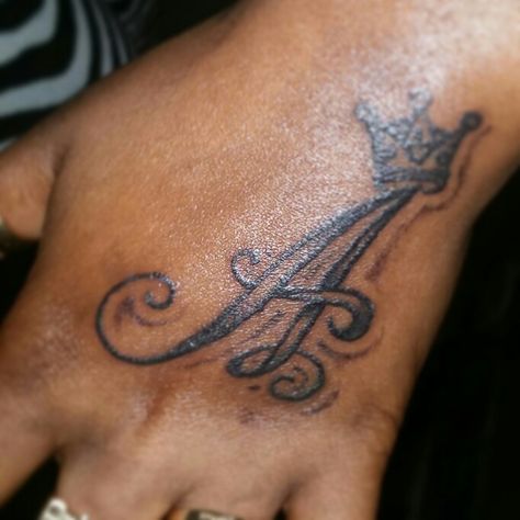 Crown with initial A tattoo. Initial With Crown Tattoo, Arm Tattoos For Guys Forearm, Hand Tats, Initial Tattoo, Pinterest Blog, Crown Tattoo, Ankle Tattoo, Arm Tattoos For Guys, Tattoo Lettering