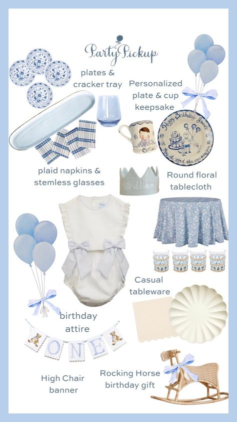 First Birthday Boy 💙🎂 #firstbirthdayideas #firstbirthdayboy #firstbirthdayinspiration #Party #ministyle Vintage First Birthday Boy, 1st Birthday Boy Ideas, Classic First Birthday Boy, Blue First Birthday Party, Grand Millennial Baby Shower Boy, Blue And White First Birthday, Gingham First Birthday, Boys First Birthday, Blue Gingham Birthday Party