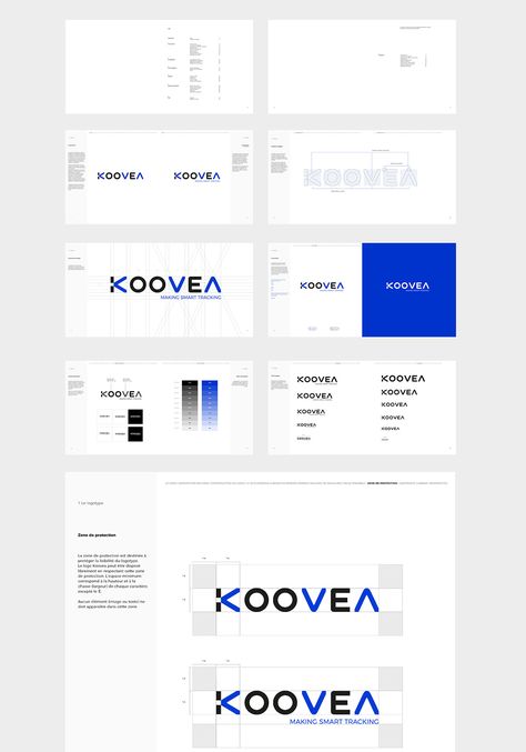 Koovea — Brand identity on Behance B2b Branding Identity Design, Logo Brandbook, Brandbook Design, Logo Guide, Logo Guidelines, Brand Guidelines Design, Instagram Grid Design, Branding Identity Inspiration, Ppt Template Design