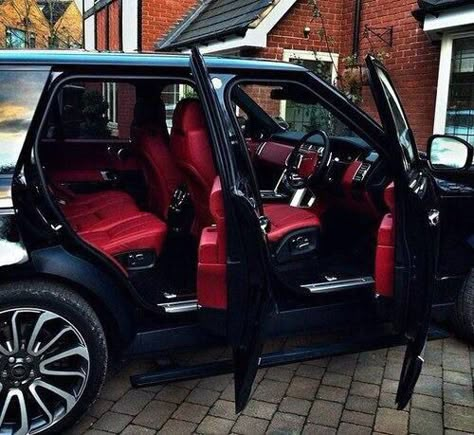 Range Rover w/ red interior Car Wheels Rims, Bmw I3, Range Rovers, Lux Cars, Car Goals, Bmw I8, Future Cars, Fancy Cars, Red Interior