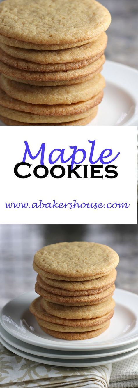 Maple cookies are a basic sugar cookie dressed up with maple flavors using maple syrup. Just enough of a twist to made them stand out. Baking with maple is great for the fall season or year round. Maple Cookies Recipe, Maple Butter Recipe, Maple Syrup Cookies, Maple Syrup Candy, Easy Halloween Cookies Recipes, Maple Recipes, Maple Cookies, Maple Syrup Recipes, Halloween Cookie Recipes