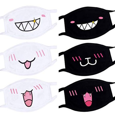 Mouth Mask,Aniwon 6PCS Cute Cotton Face Mask Anti Dust Kawaii Anime Mask Unisex Kpop Mask for Men Women Check more at https://sultanbox.com/product/mouth-maskaniwon-6pcs-cute-cotton-face-mask-anti-dust-kawaii-anime-mask-unisex-kpop-mask-for-men-women/ Anime Mask, Anime Mouths, Animal Face Mask, Mask For Men, Cute Mask, Kawaii Faces, Surgical Mask, Anime Crafts, Mouth Mask