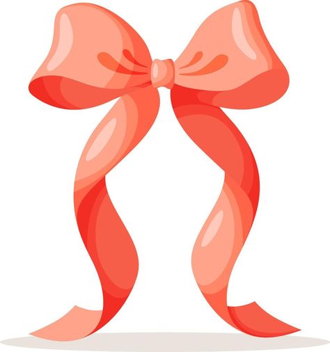 Color cute bow. Gift and birthday decorative red ribbon. Vector flat graphic cartoon illustration design. Bow Cartoon, Bow Illustration, Ribbon Illustration, Dibujos Ideas, Bow Drawing, Graphic Cartoon, Cartoon Bow, Ribbon Vector, Bow Vector