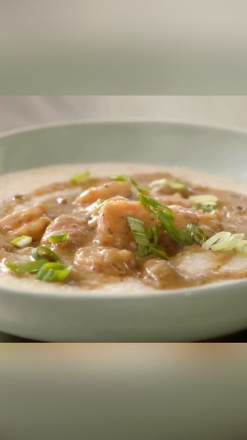 Flavorful Shrimp, Creamy Grits, South Carolina Lowcountry, Shrimp Grits, Shrimp And Grits, Shrimp N Grits, Brown Gravy, Low Country, Grits