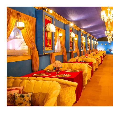 Theme Weavers Designs on Instagram: “Bringing the true essence of ‘The Palace on wheels’ - a luxury Indian train inspired by the regal charm and beauty of palaces in Rajasthan,…” Palace On Wheels, Indian Train, Interior Details, Palace, Fair Grounds, Essence, Wheel, Bring It On, Train