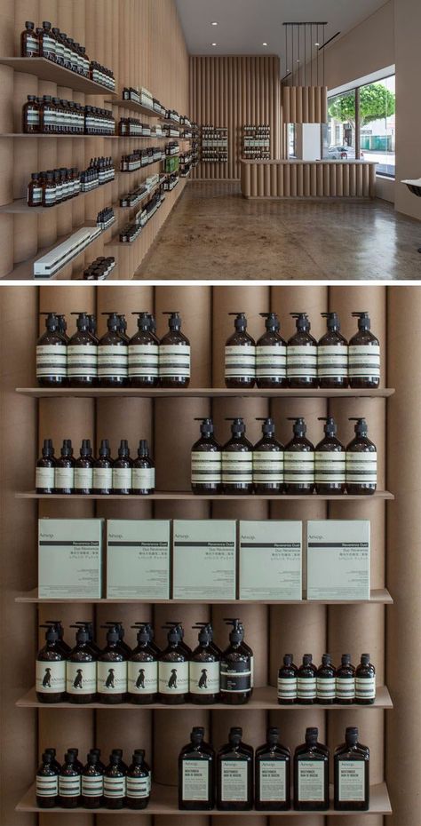 Cosmetic Shop Interior Design Shelves, Store Interior Design Ideas, Furniture Store Interior Design, Furniture Store Interior, Aesop Store, Store Interior Design, Retail Space Design, Modern Store, Decor Studio