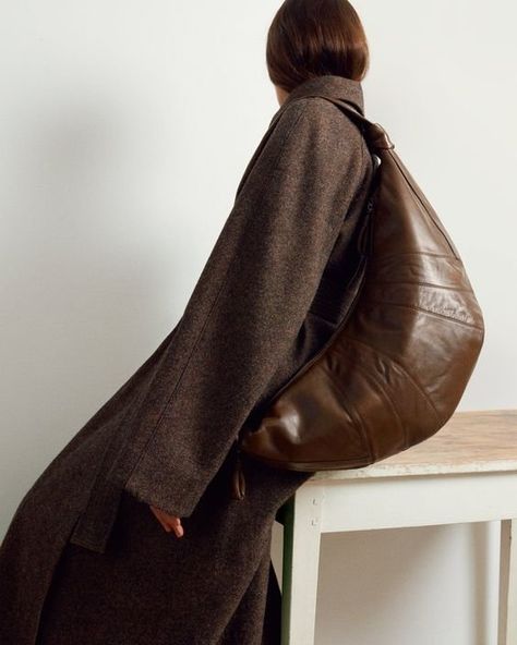 OUTFIT IDEA | SSENSE Autumn Sale — WOAHSTYLE Croissant Bag, Banana Bag, Large Leather Bag, Brown Bag, Clothing Details, Classic Bags, 가을 패션, Everyday Bag, Art Clothes