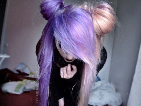 Skull x Fashion Emo Scene Girls, Goth Hair, Space Buns, Hair Color Pastel, Shag Hairstyles, Hair Color Purple, Scene Girls, Scene Hair, Emo Scene