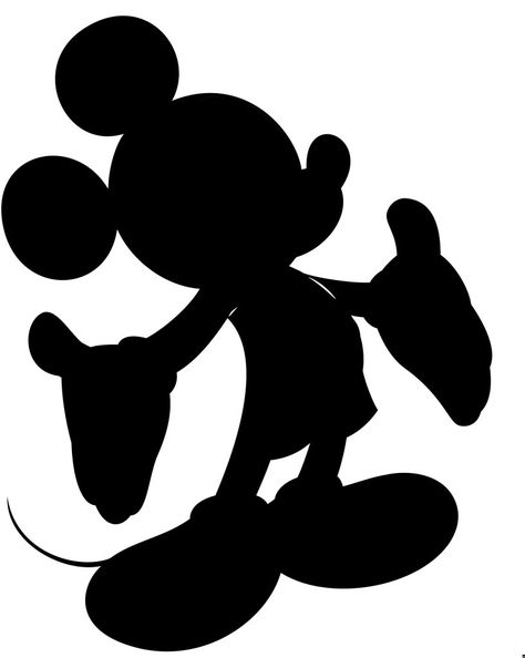 mickey silhouette Mickey Mouse Stencil, Silhouettes Disney, Silhouette Artist, Deco Disney, Scrapbook Disney, Mickey Mouse Silhouette, Disneyland Castle, Mouse Silhouette, Disney Silhouette