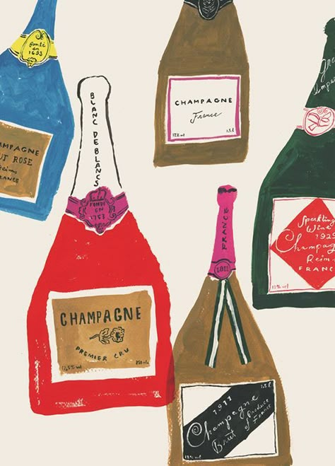 Champagne France, Keramik Design, Arte Sketchbook, Jolie Photo, Food Illustration, New Wall, Food Illustrations, Affordable Art, Star Print