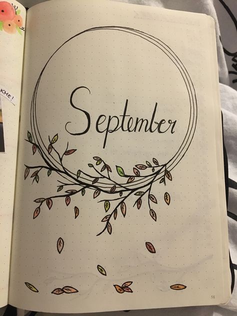 September Palette, September Bujo Theme, November Bullet Journal Theme, September Bujo, November Bullet Journal, Bullet Journal September, Weekly Log, September Themes, Bullet Journal Monthly