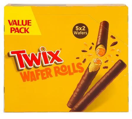 Twix Egypt - Wafer Rolls Value Pack 5 x 22.5 g Wafer Rolls, Mars, Egypt, Rolls, Nutrition