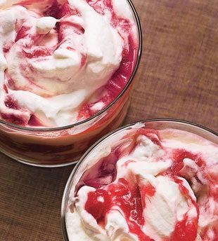 Yummy Spring Desserts, Rhubarb Fool, Fool Recipe, Fruit Fool, Freeze Rhubarb, New Years Appetizers, Rhubarb Recipes, Homemade Yogurt, Dessert Dishes