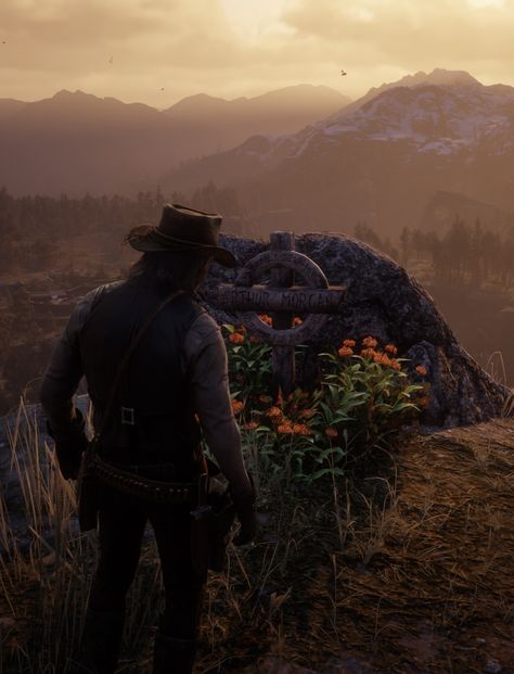 John Marston Arthur Morgan, Arthur Morgan Grave, John And Arthur Rdr2, Arthur And John Rdr2, Arthur Morgan And John Marston, Rdr2 John Marston, Arthur Morgan John Marston, Environmental Storytelling, Country Vibe