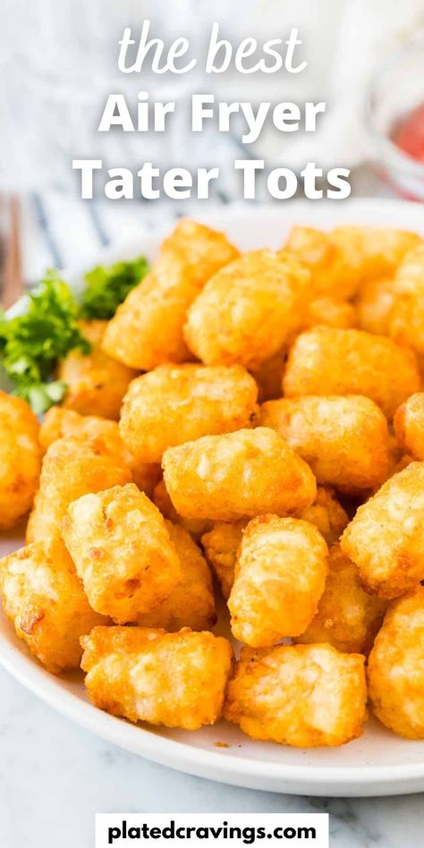 Frozen Tater Tots, Cooks Air Fryer, Air Fried Food, Air Fryer Oven Recipes, Air Fry Recipes, Recipes Appetizers, Air Fryer Dinner Recipes, Tater Tots, Air Fryers