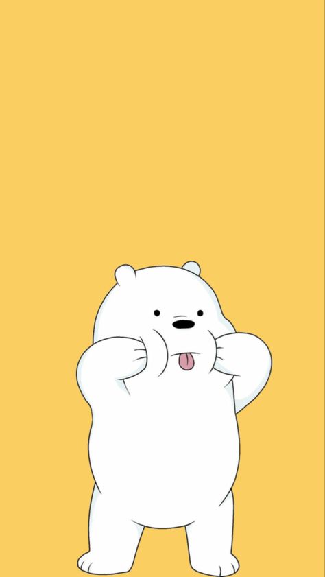 Caller Background Wallpaper, Cute Wallpaper Yellow, We Bare Bears Wallpapers, Phone Background Patterns, Ice Bear, Screen Savers Wallpapers, Cute Bear Drawings, Bear Animal, Ice Bears