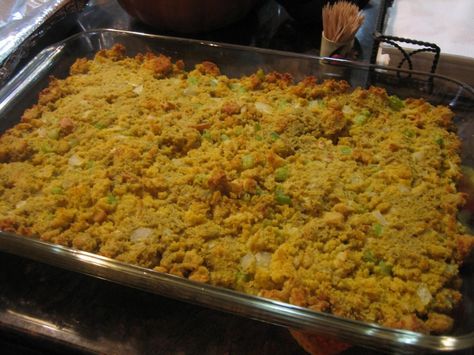 Old Fashioned Cornbread Dressing, Thanksgiving Corn Bread, Homemade Cornbread Dressing, Old Fashioned Cornbread, How To Make Cornbread, Bread Dressing, Cornbread Dressing Southern, Dressing Recipes Cornbread, Southern Cornbread